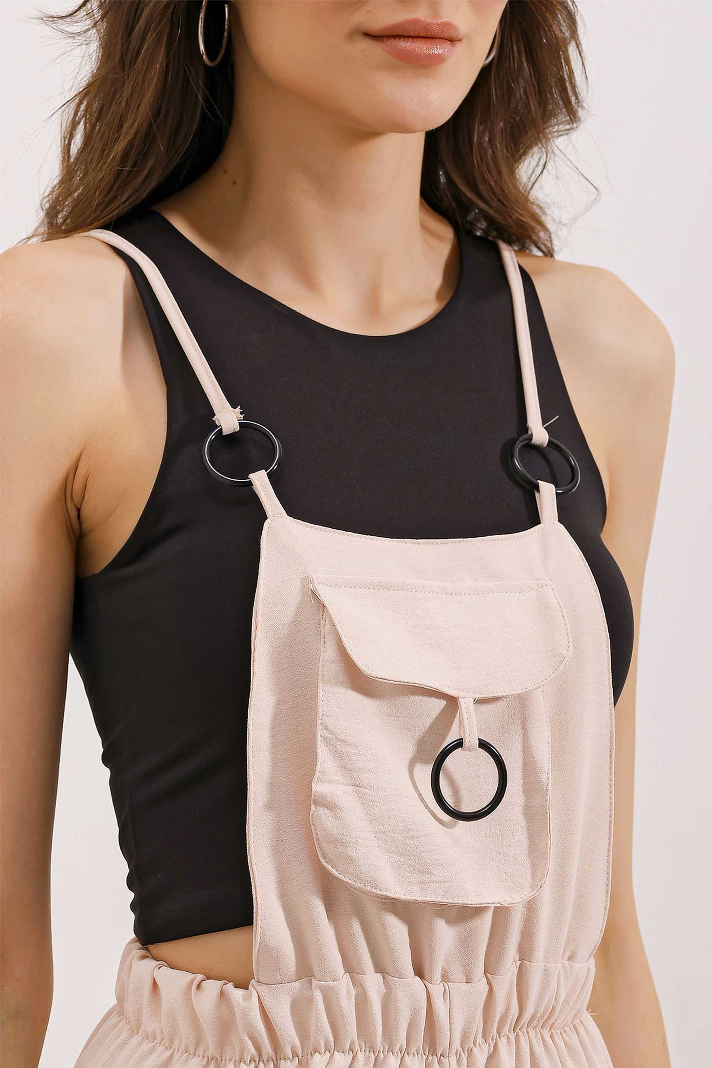 Beige Women Overalls