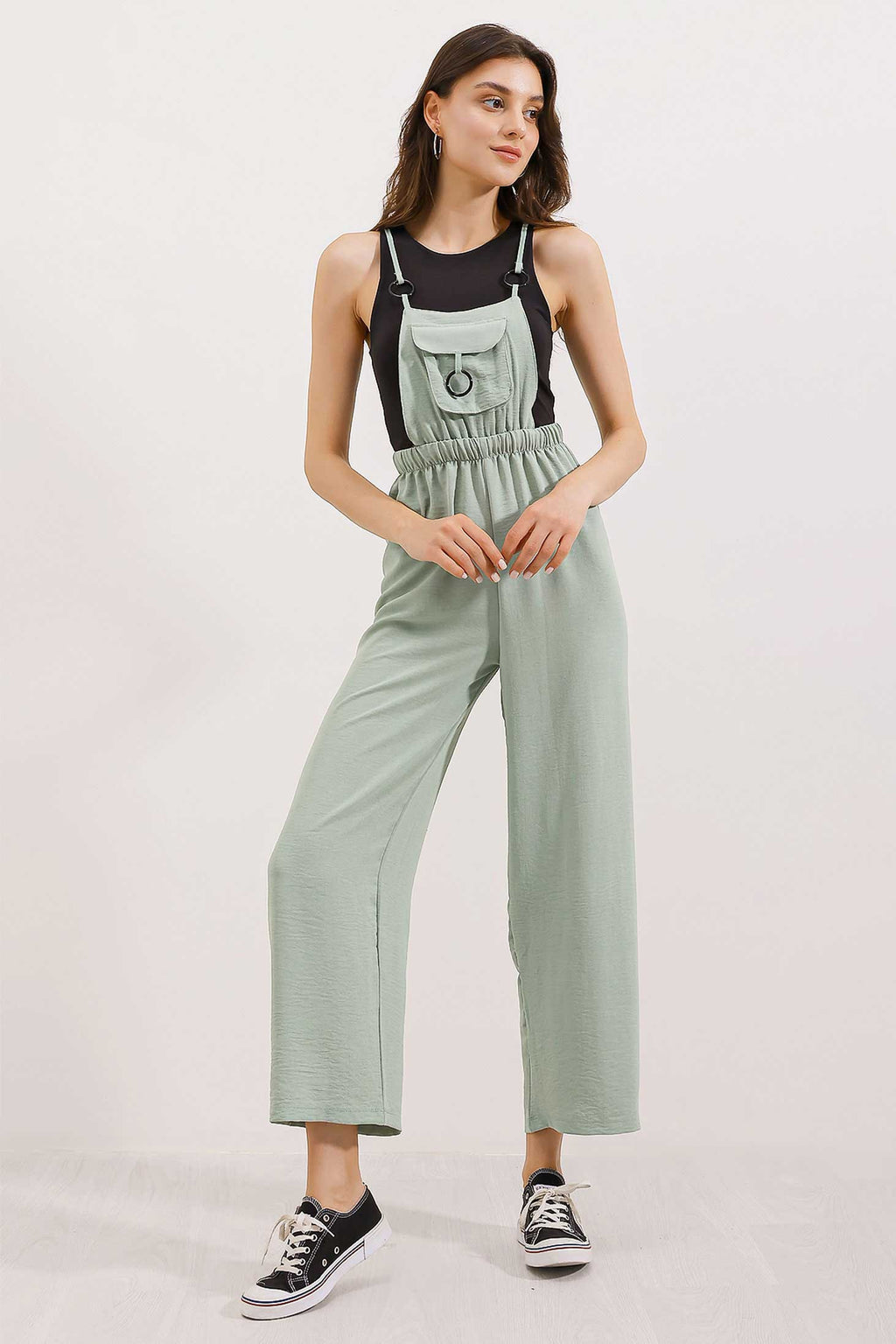 green Women Overalls