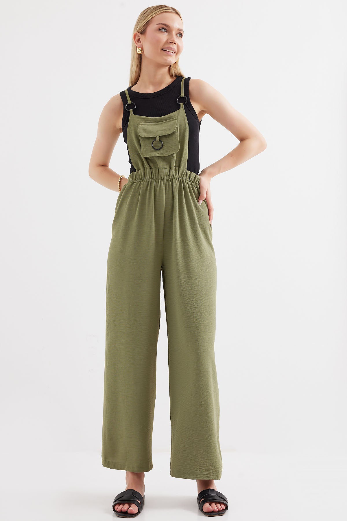 Khaki Women Overalls