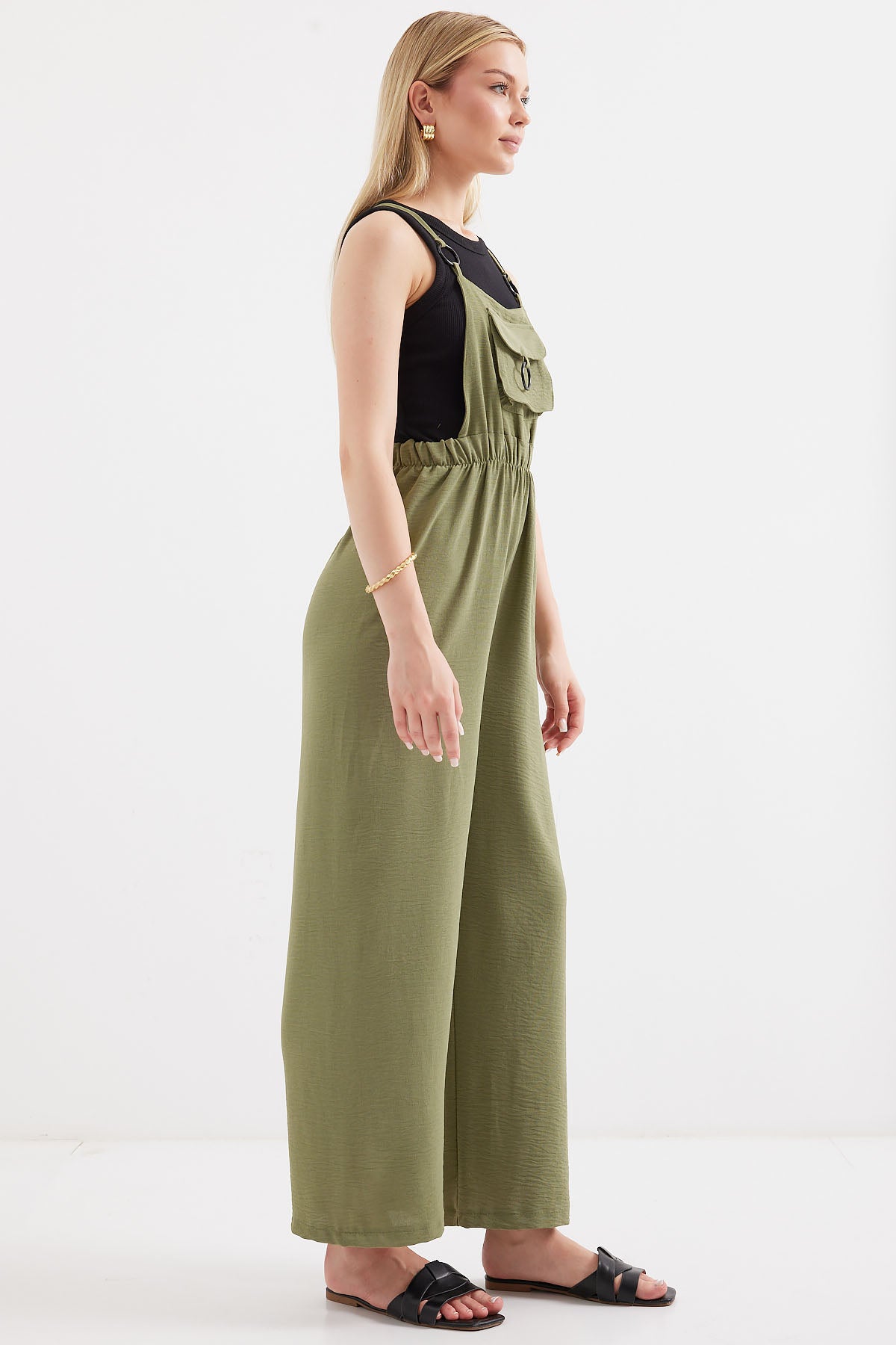 Khaki Women Overalls