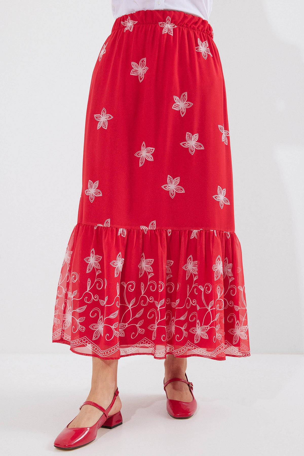 Red Women Skirt