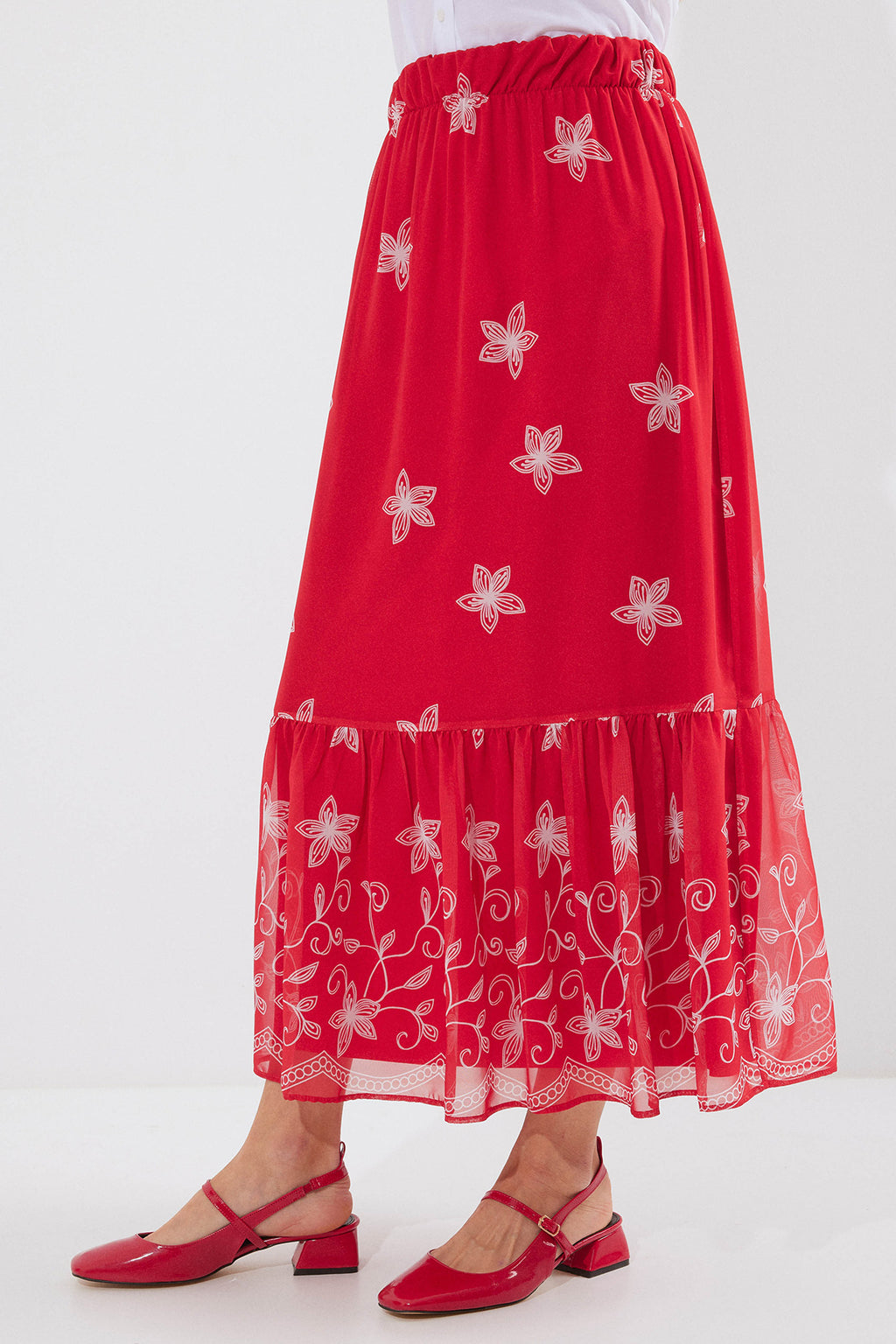 Red Women Skirt