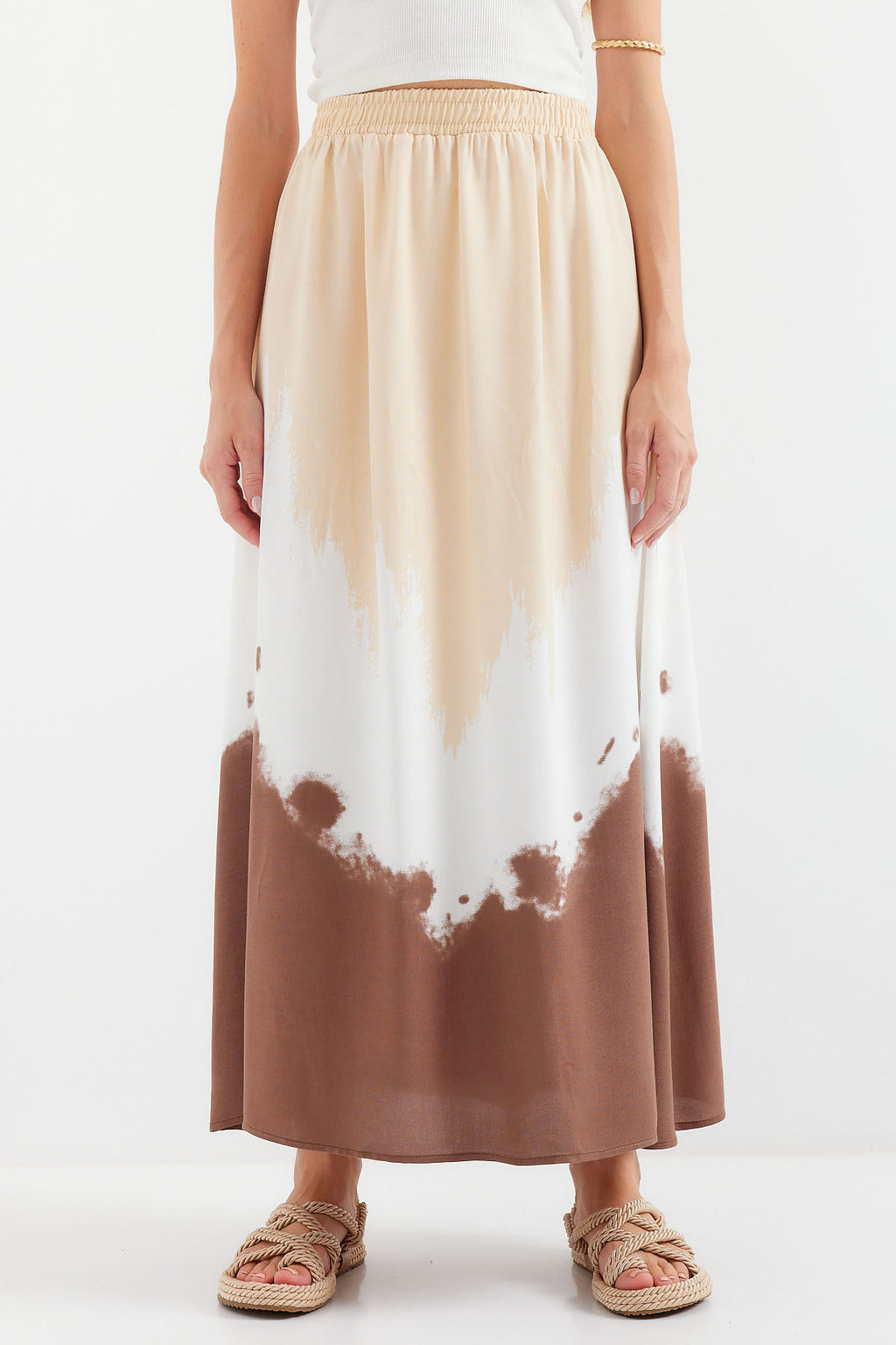Beige Women Skirt