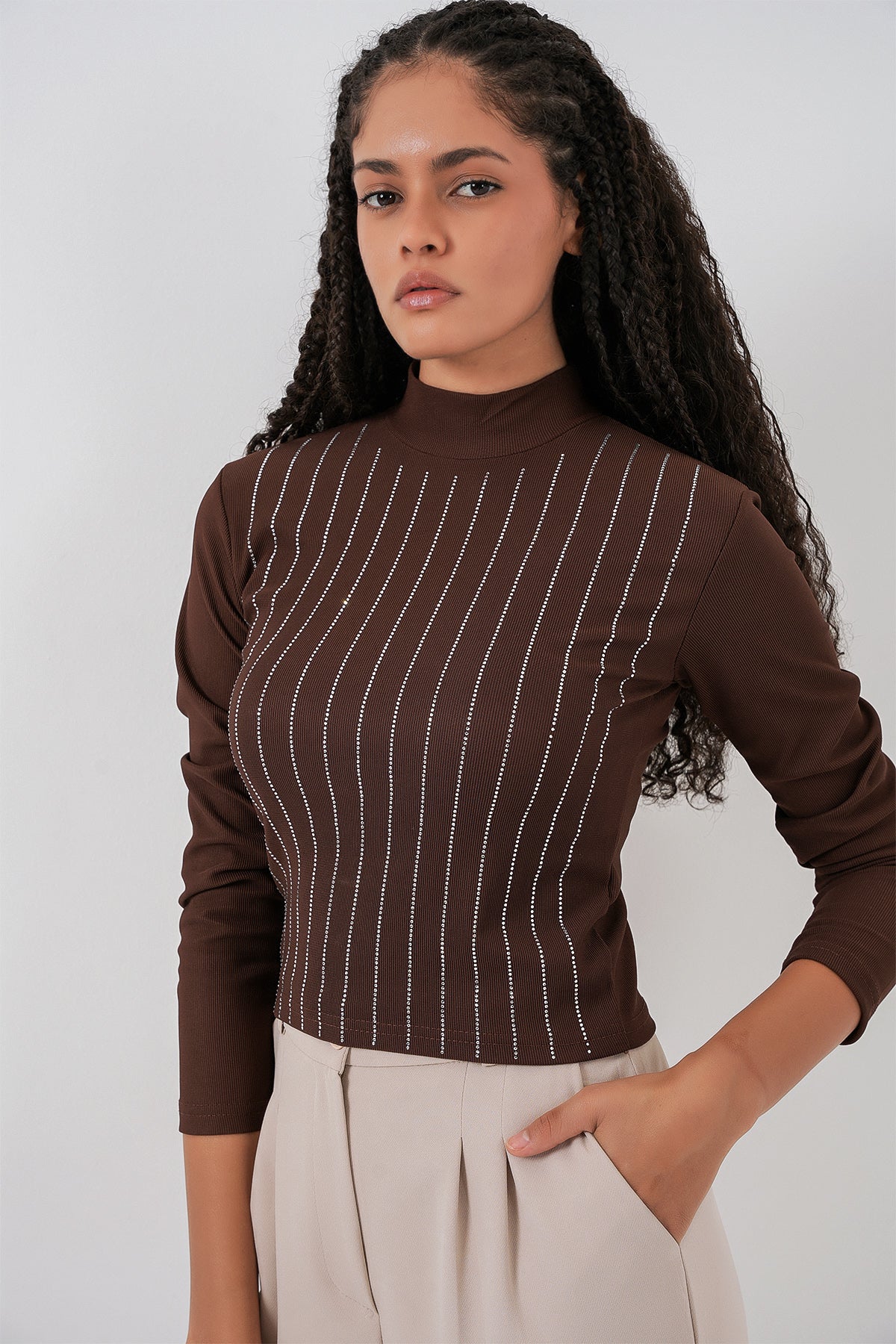 Brown Women Blouse