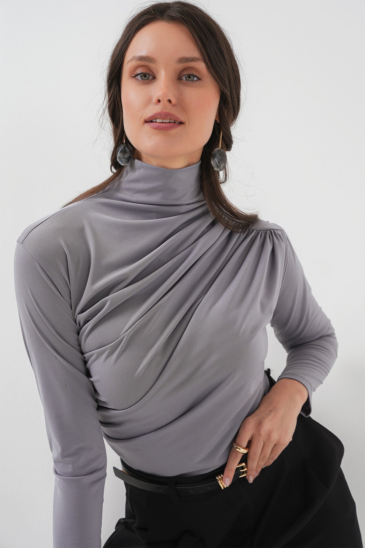 Grey Women Blouse