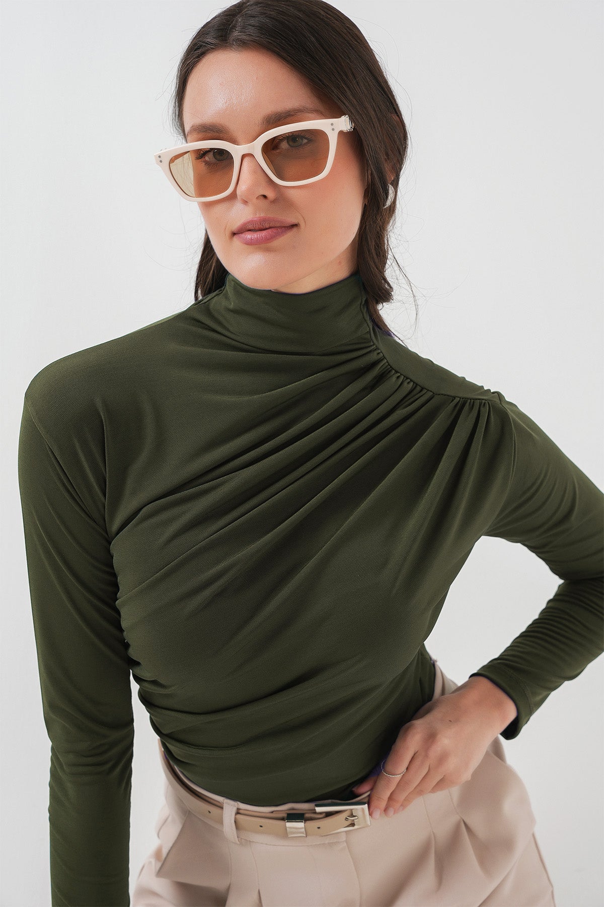 Khaki Women Blouse