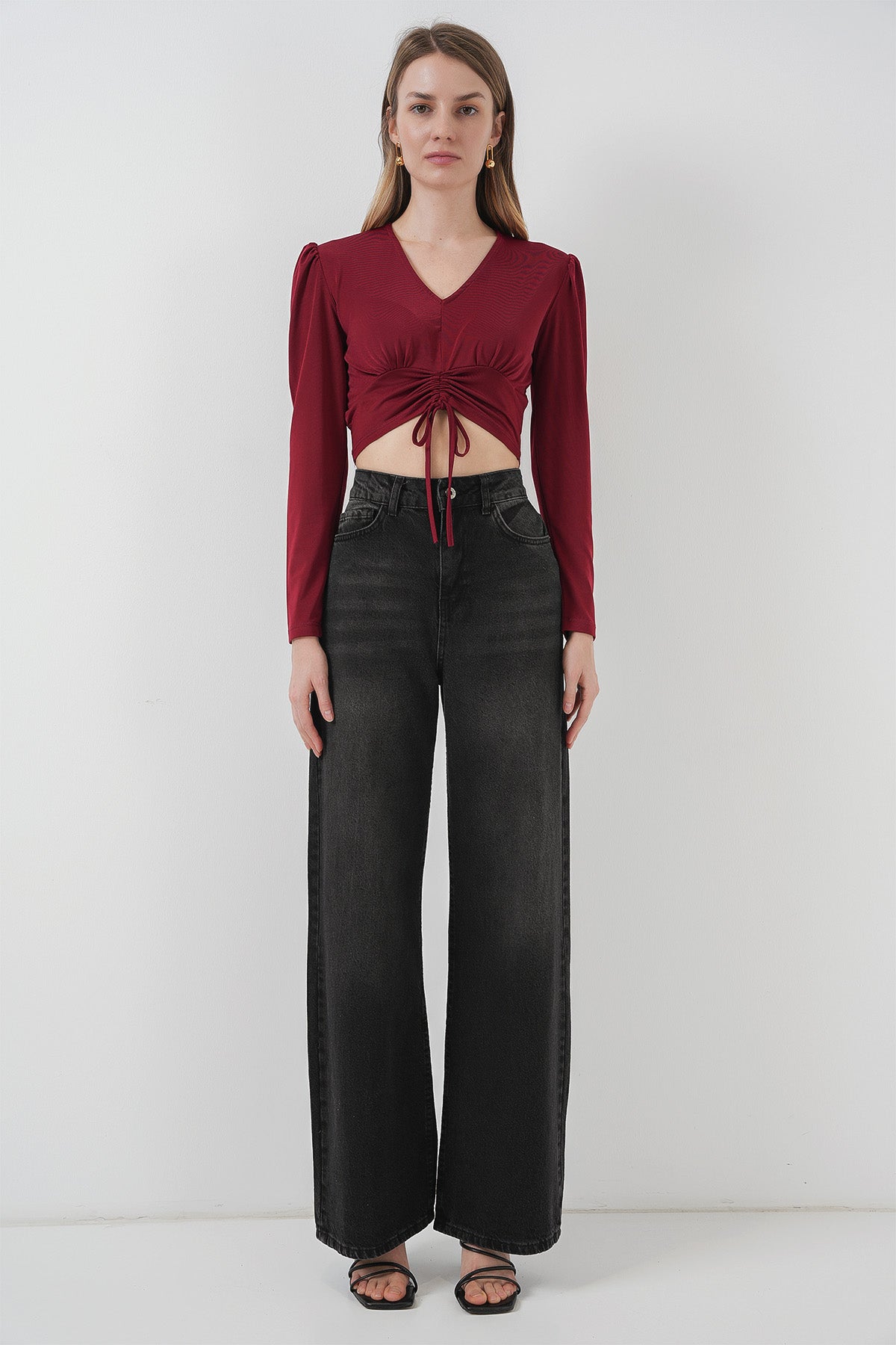 Burgundy Women Blouse