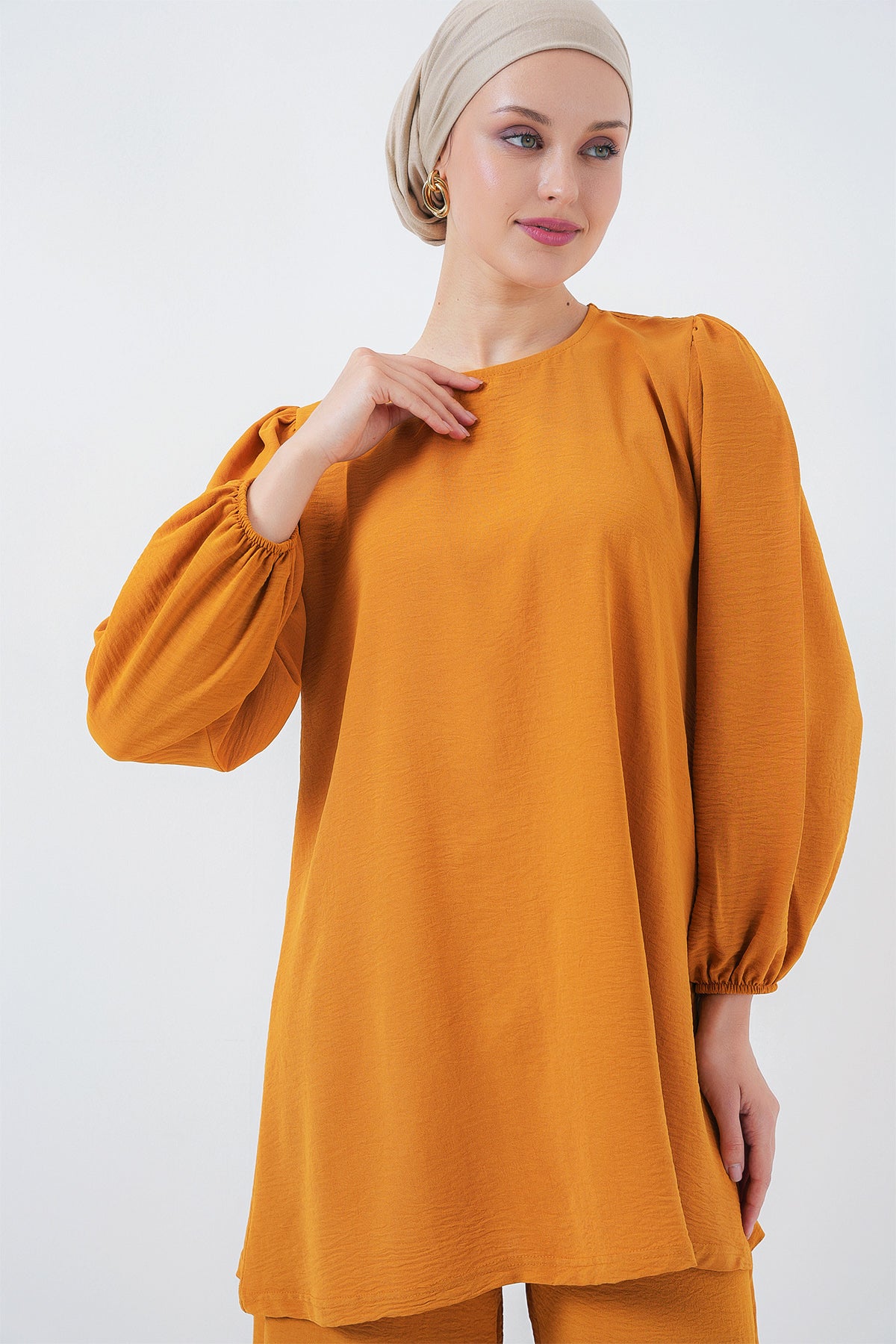 Mustard Women Top and Bottom Set