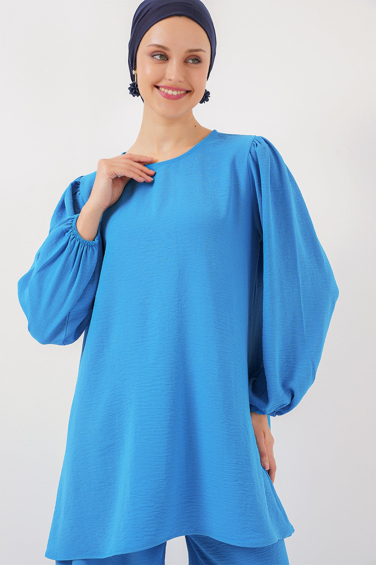 Blue Women Top and Bottom Set