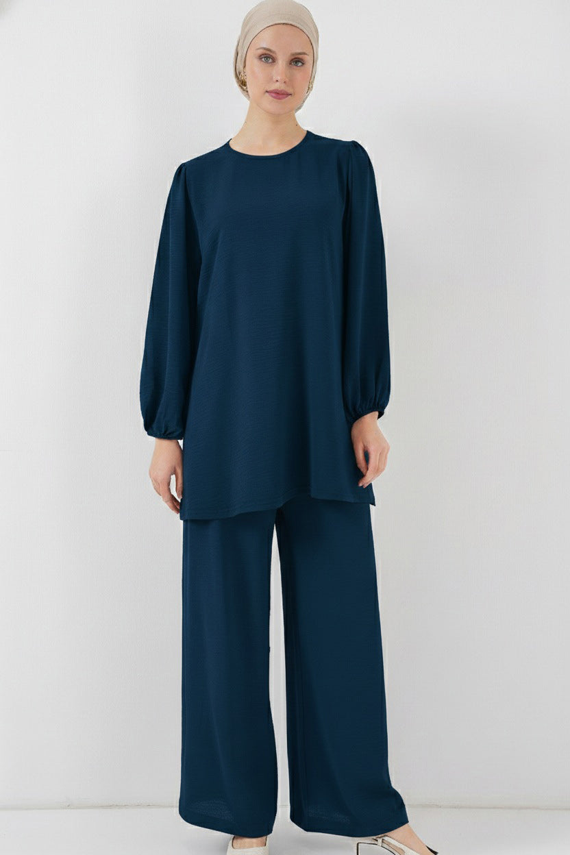 Oil Green Women Top and Bottom Set