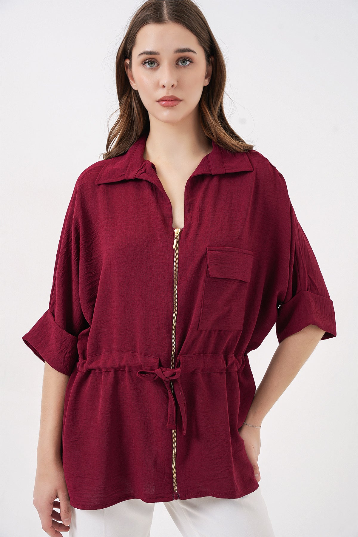Burgundy Women Shirt