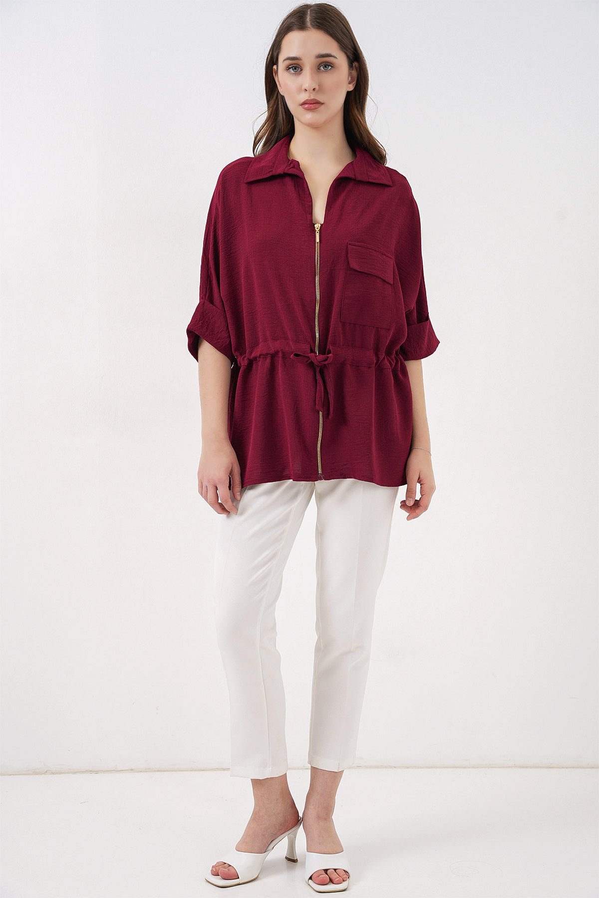 Burgundy Women Shirt
