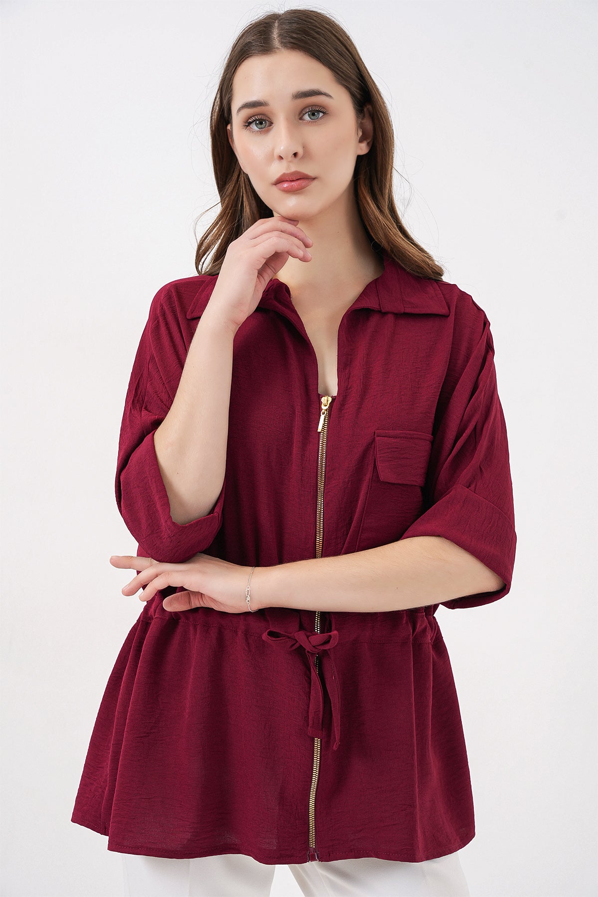 Burgundy Women Shirt