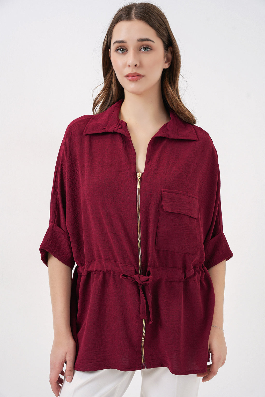 Burgundy Women Shirt