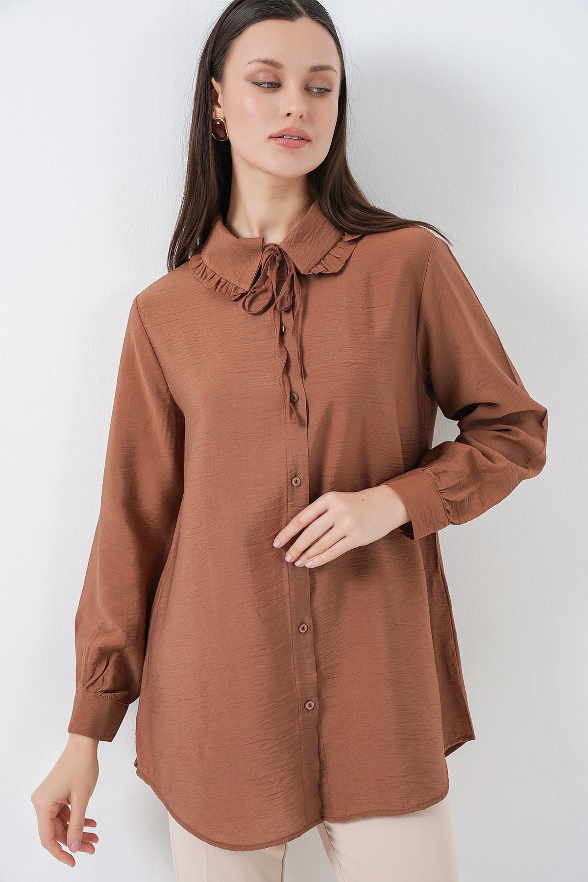Milky Brown Women Tunic