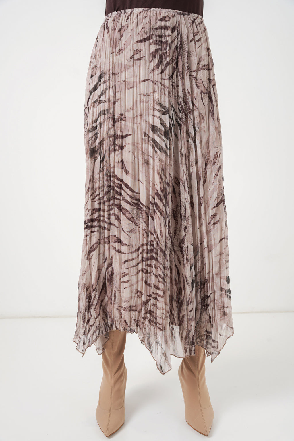 Beige Women Skirt