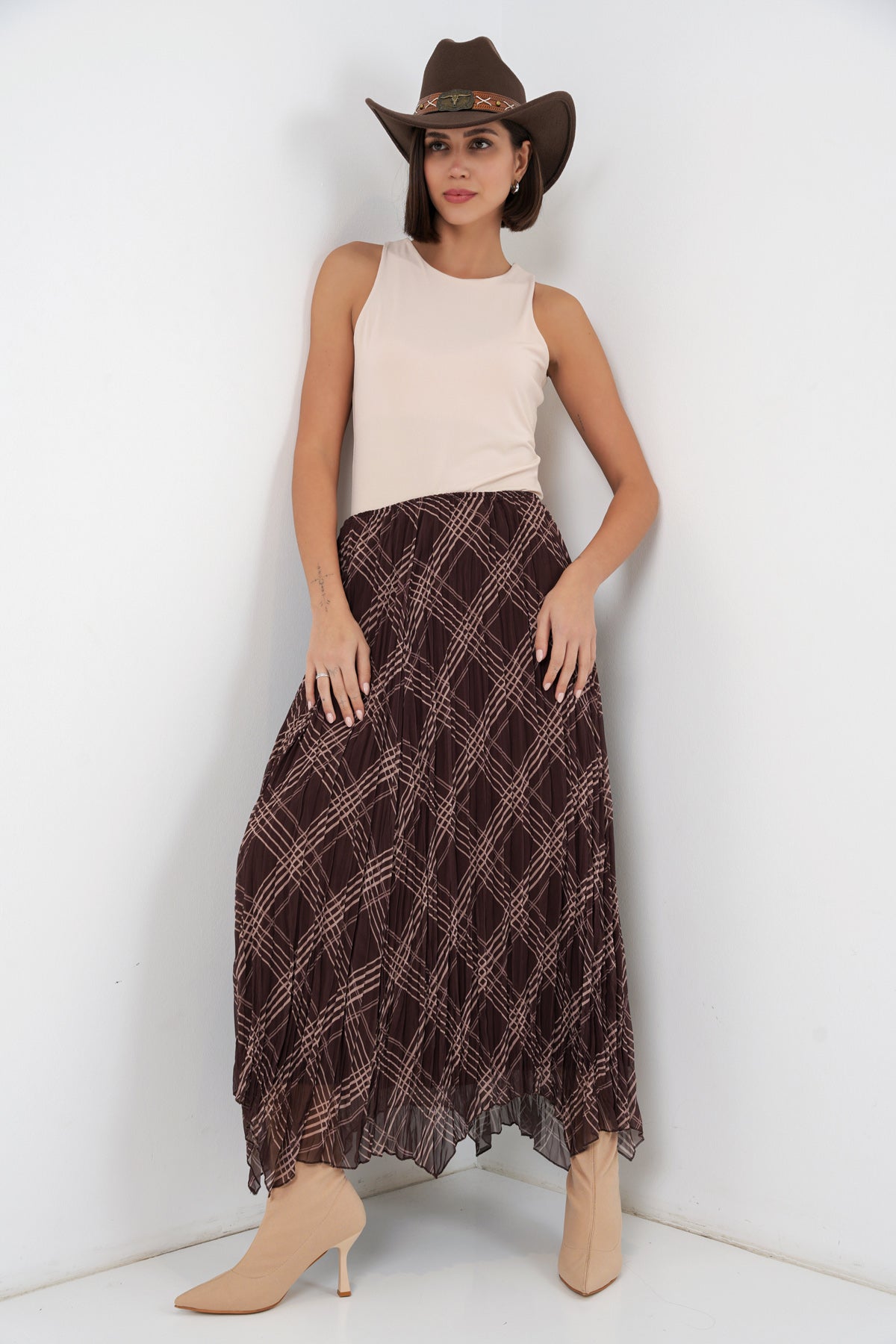 Brown Women Skirt