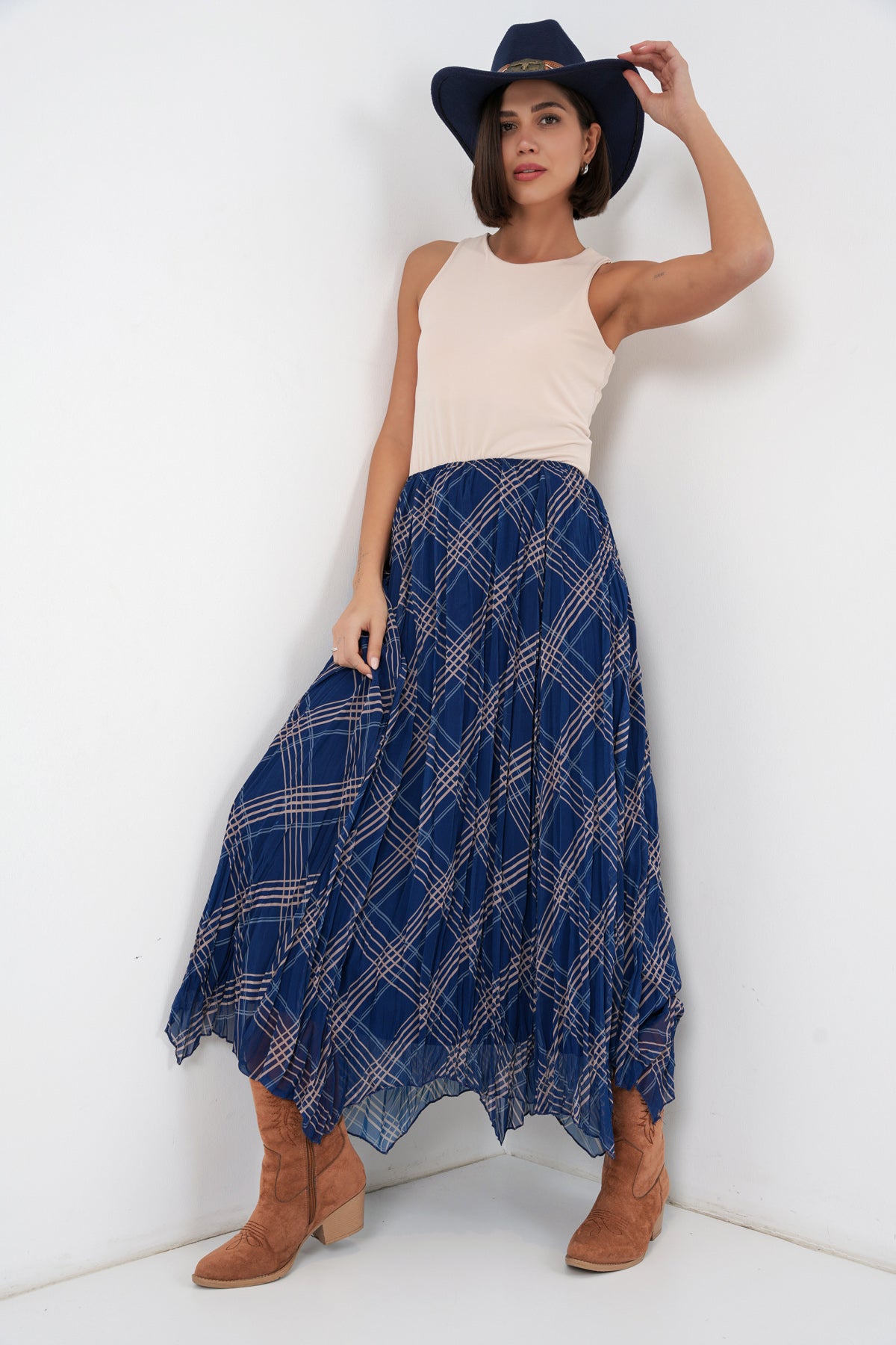 Navy Blue Women Skirt