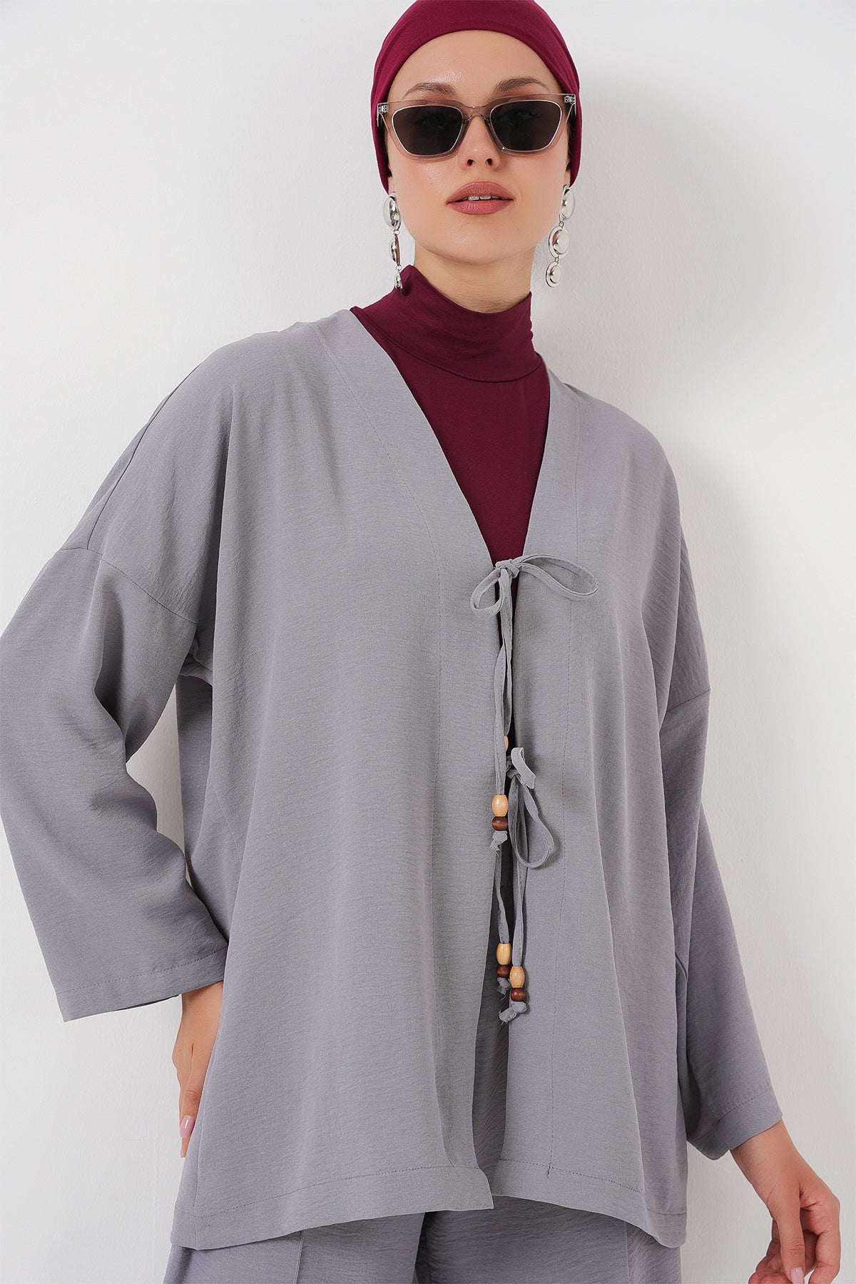 Grey Women Top and Bottom Set