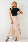 Beige Women Skirt