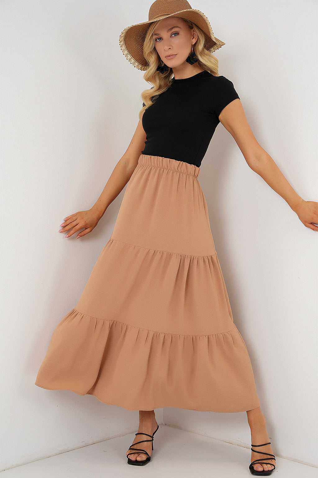 Beige Women Skirt