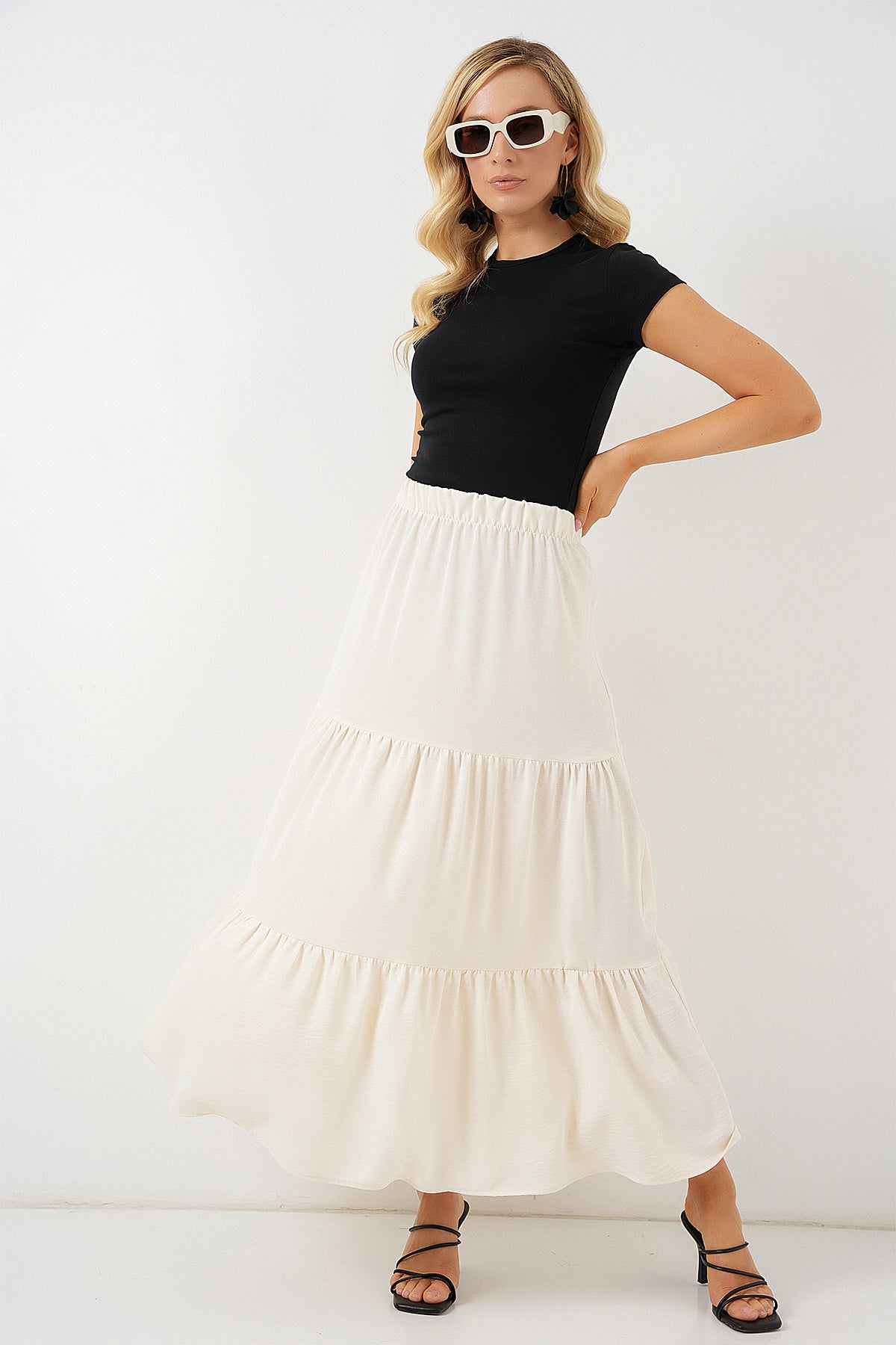 Cream Women Skirt