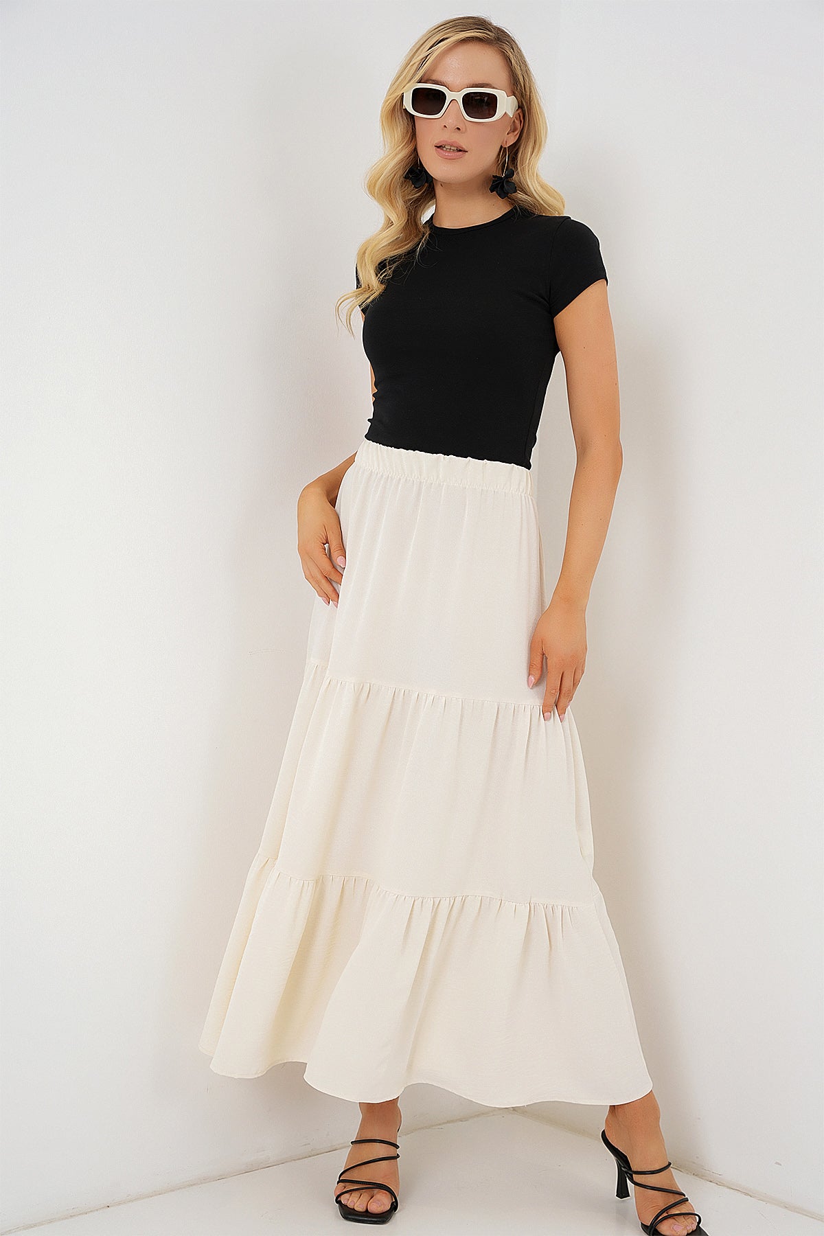 Cream Women Skirt