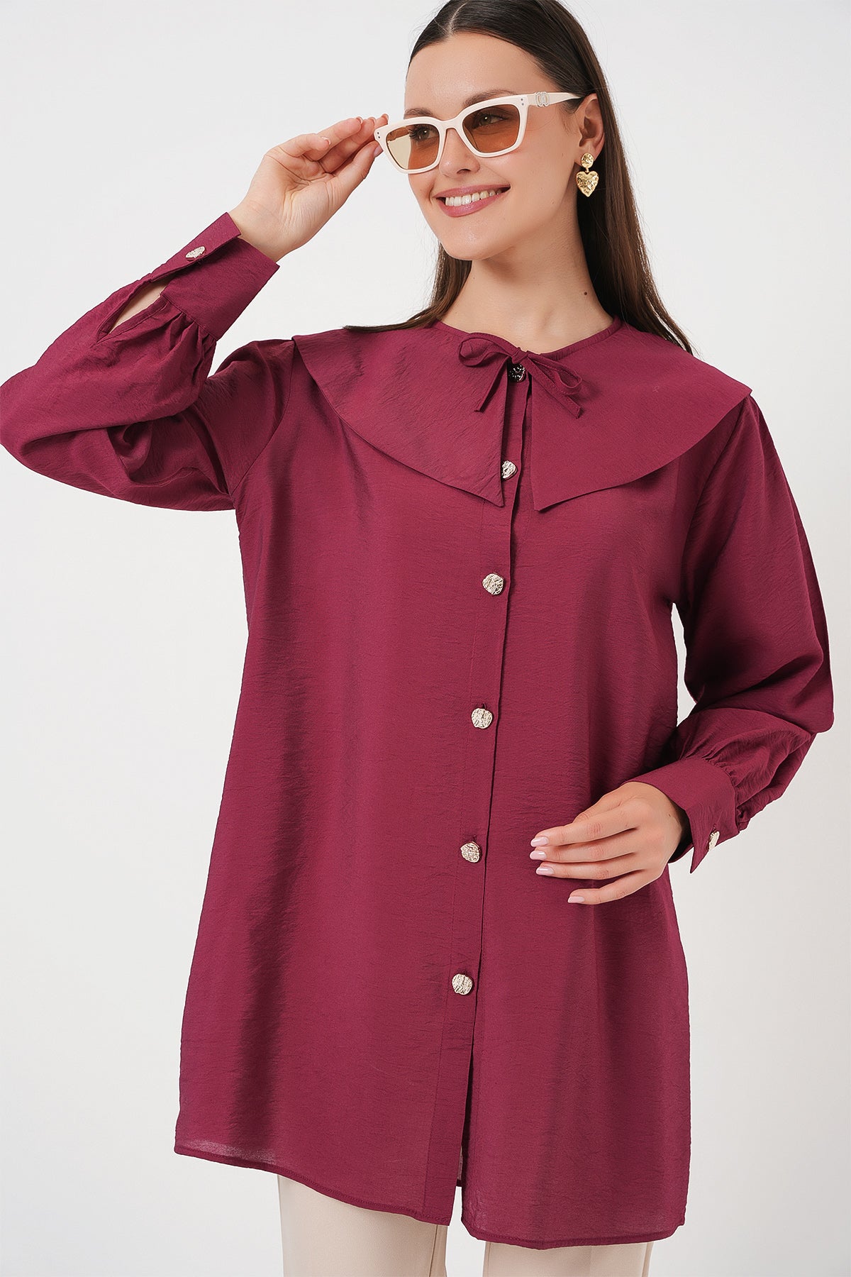 Burgundy Women Tunic