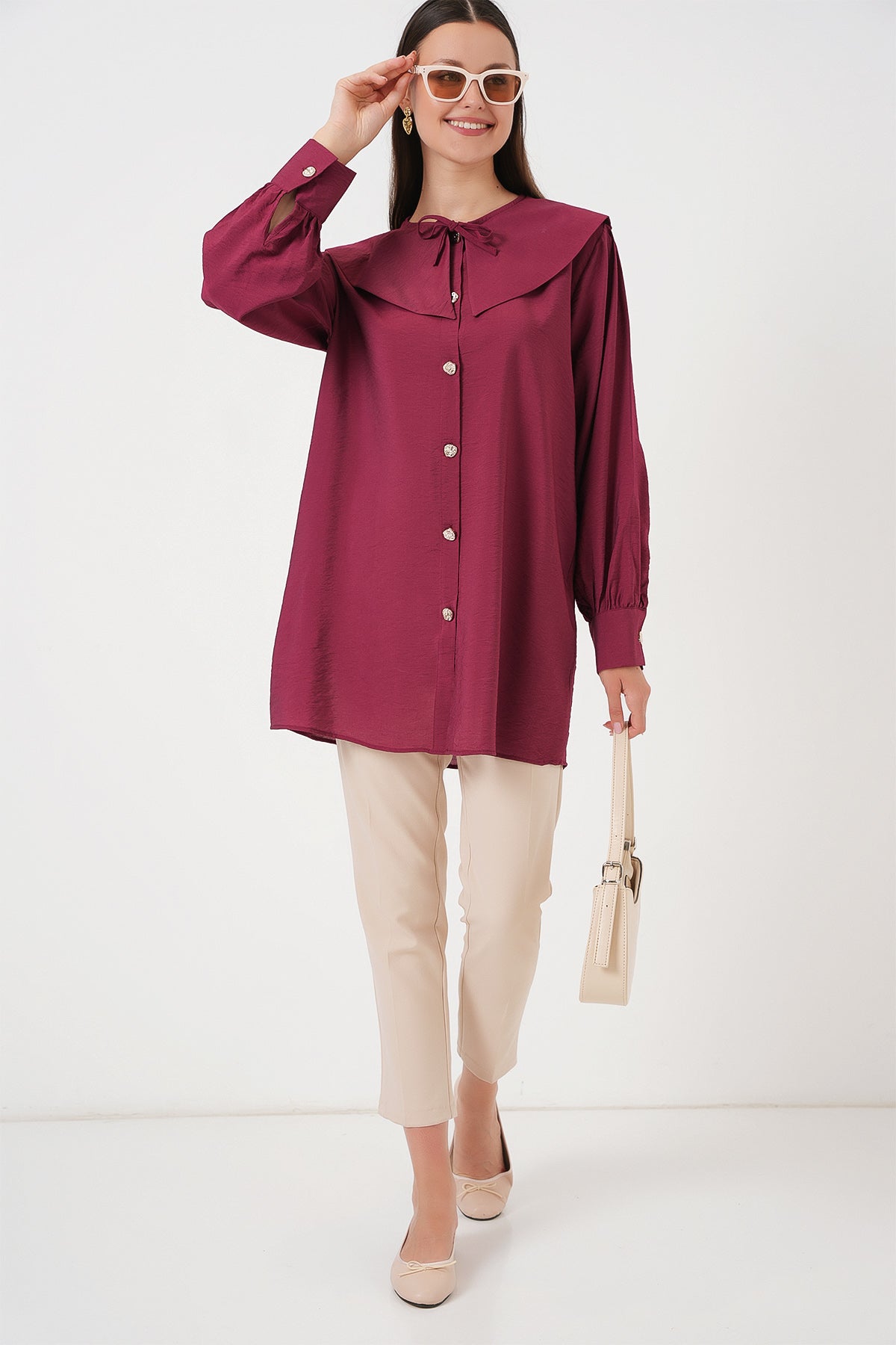 Burgundy Women Tunic