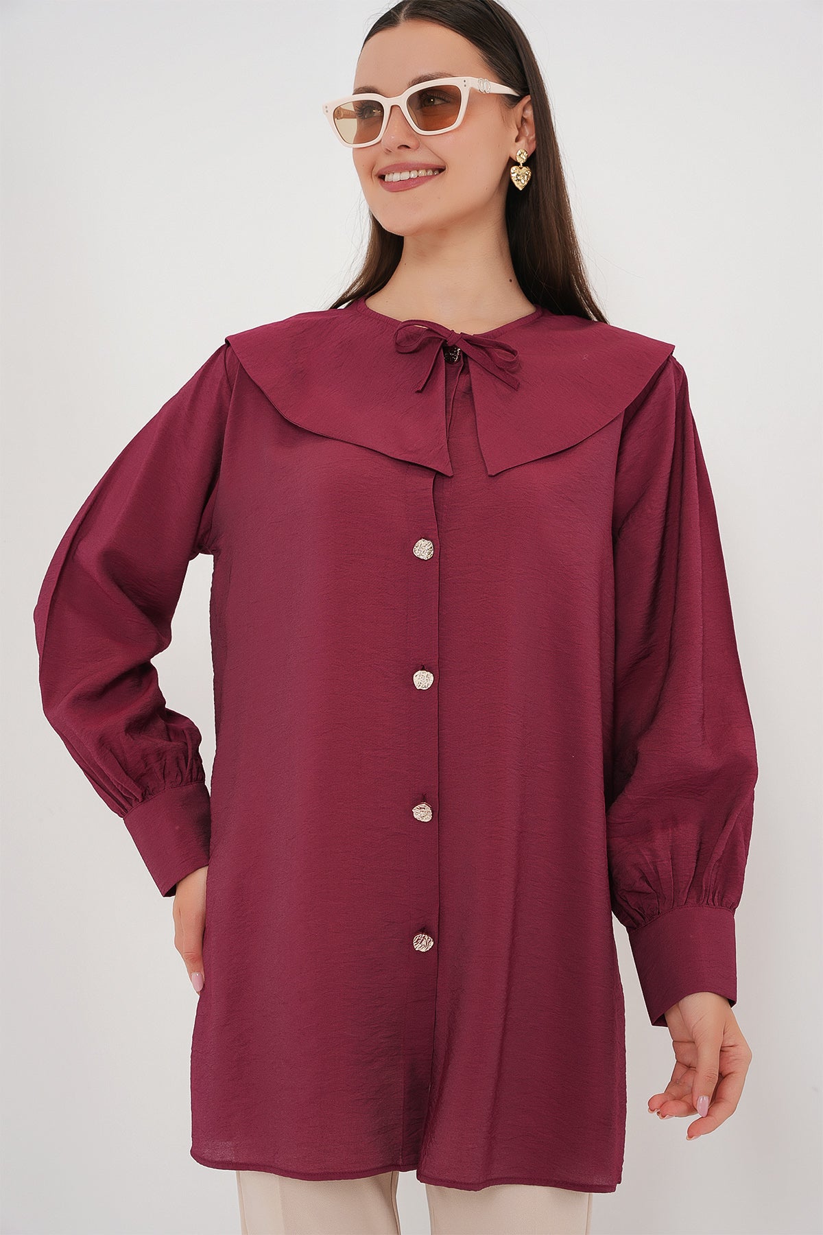 Burgundy Women Tunic
