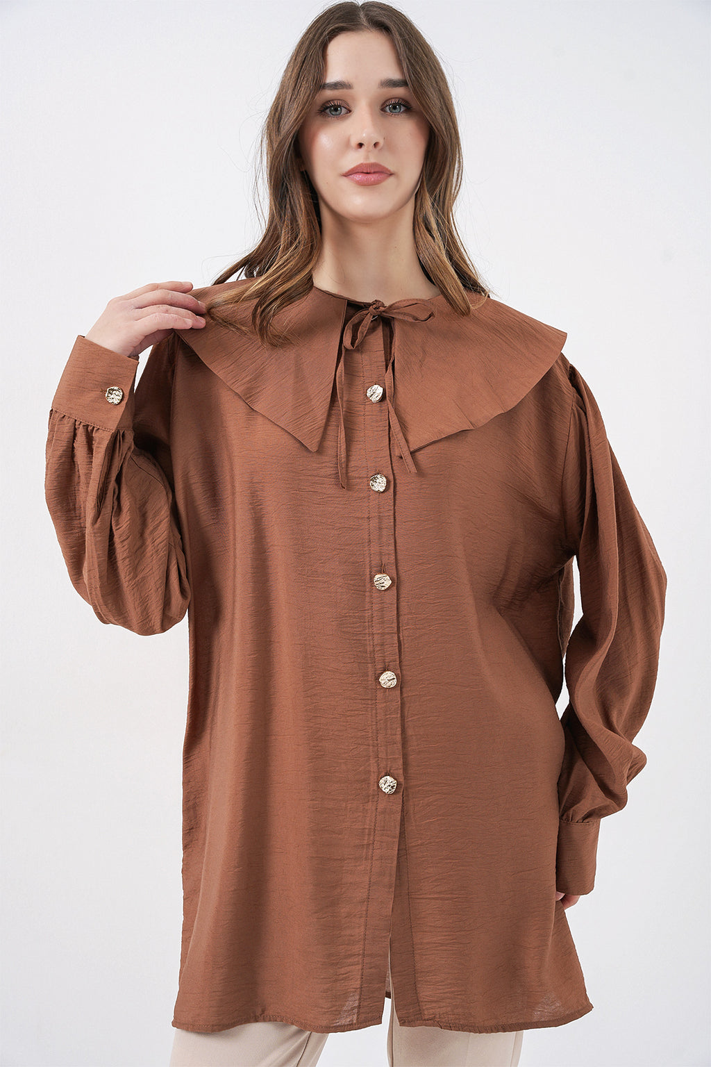 Milky Brown Women Tunic