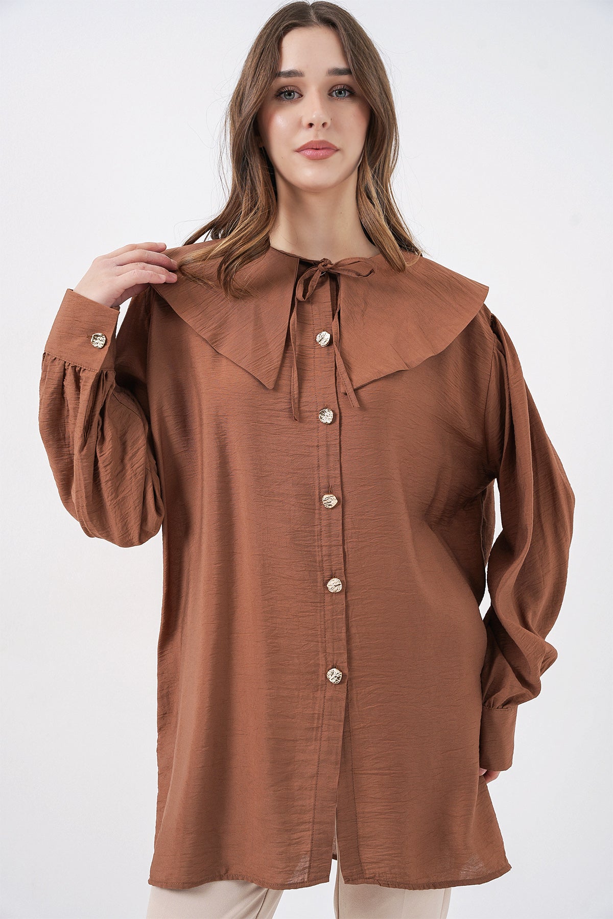 Milky Brown Women Tunic