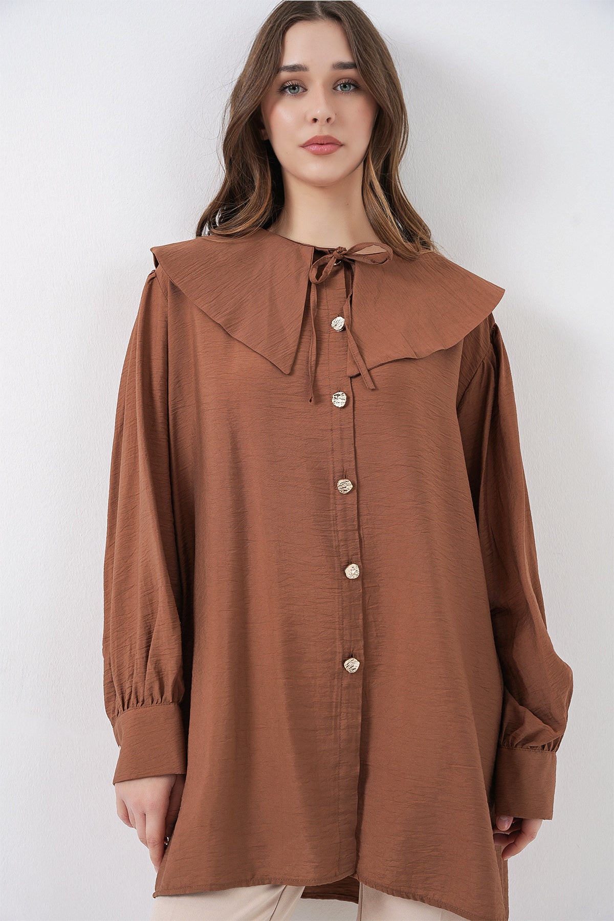 Milky Brown Women Tunic