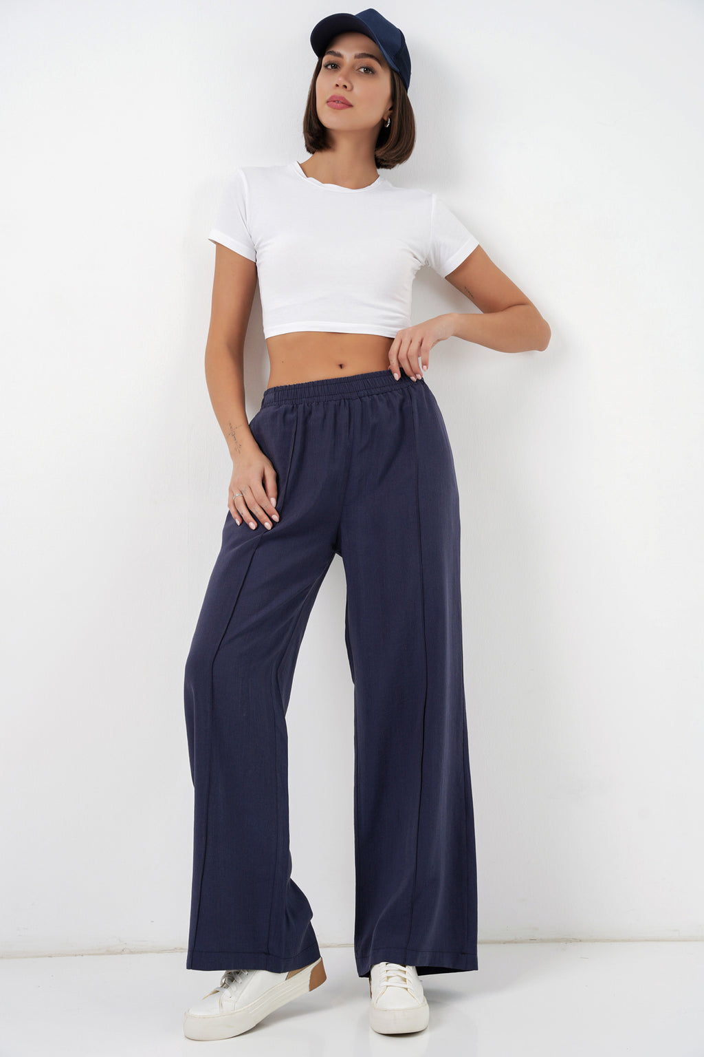 Navy Blue Women Pants