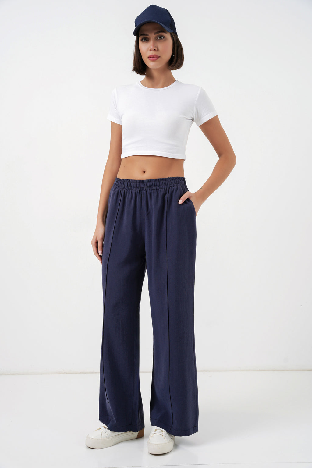 Navy Blue Women Pants