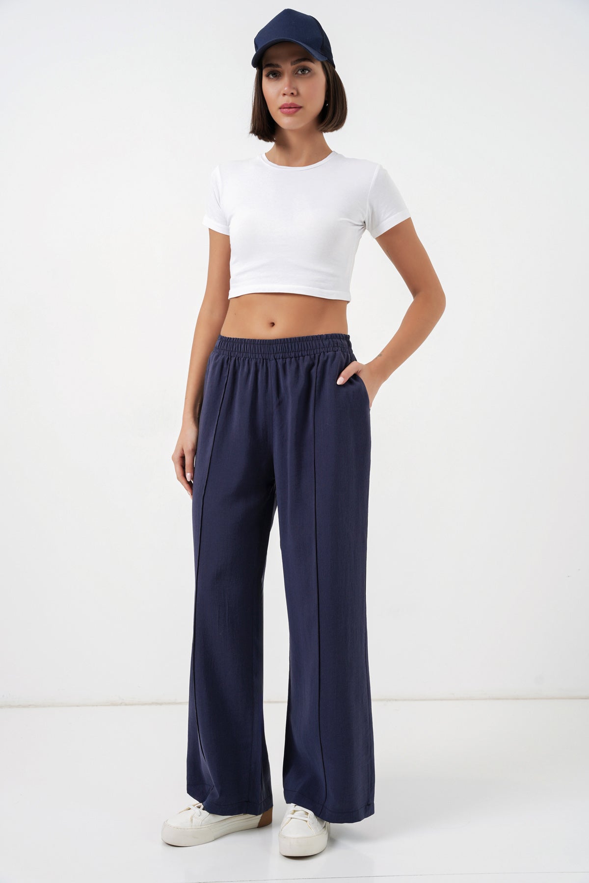 Navy Blue Women Pants