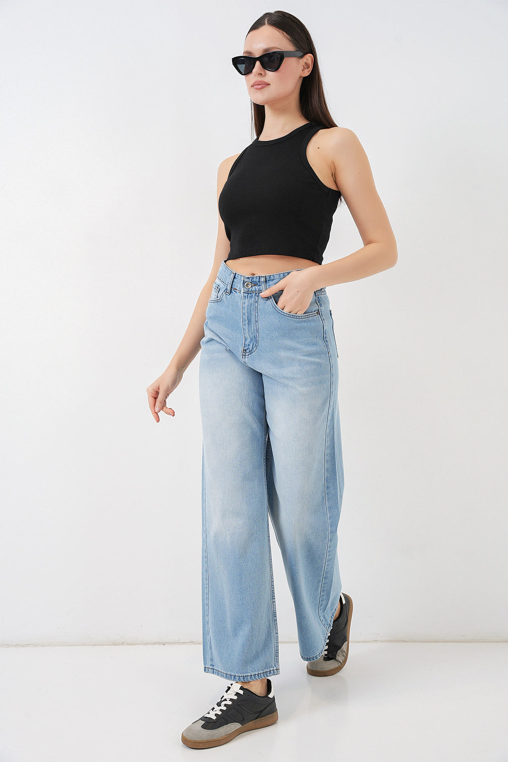 Light Blue Women Pants