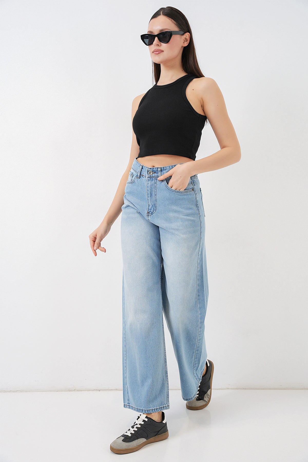 Light Blue Women Pants