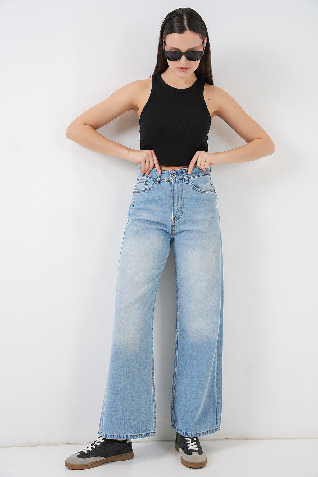Light Blue Women Pants