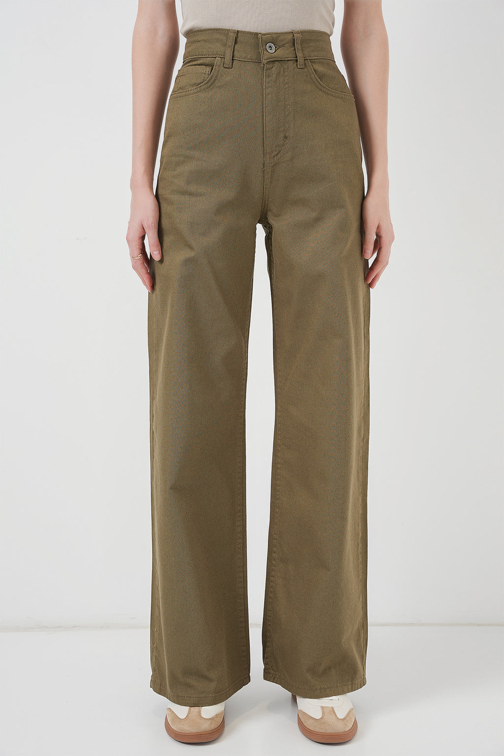Khaki Women Pants