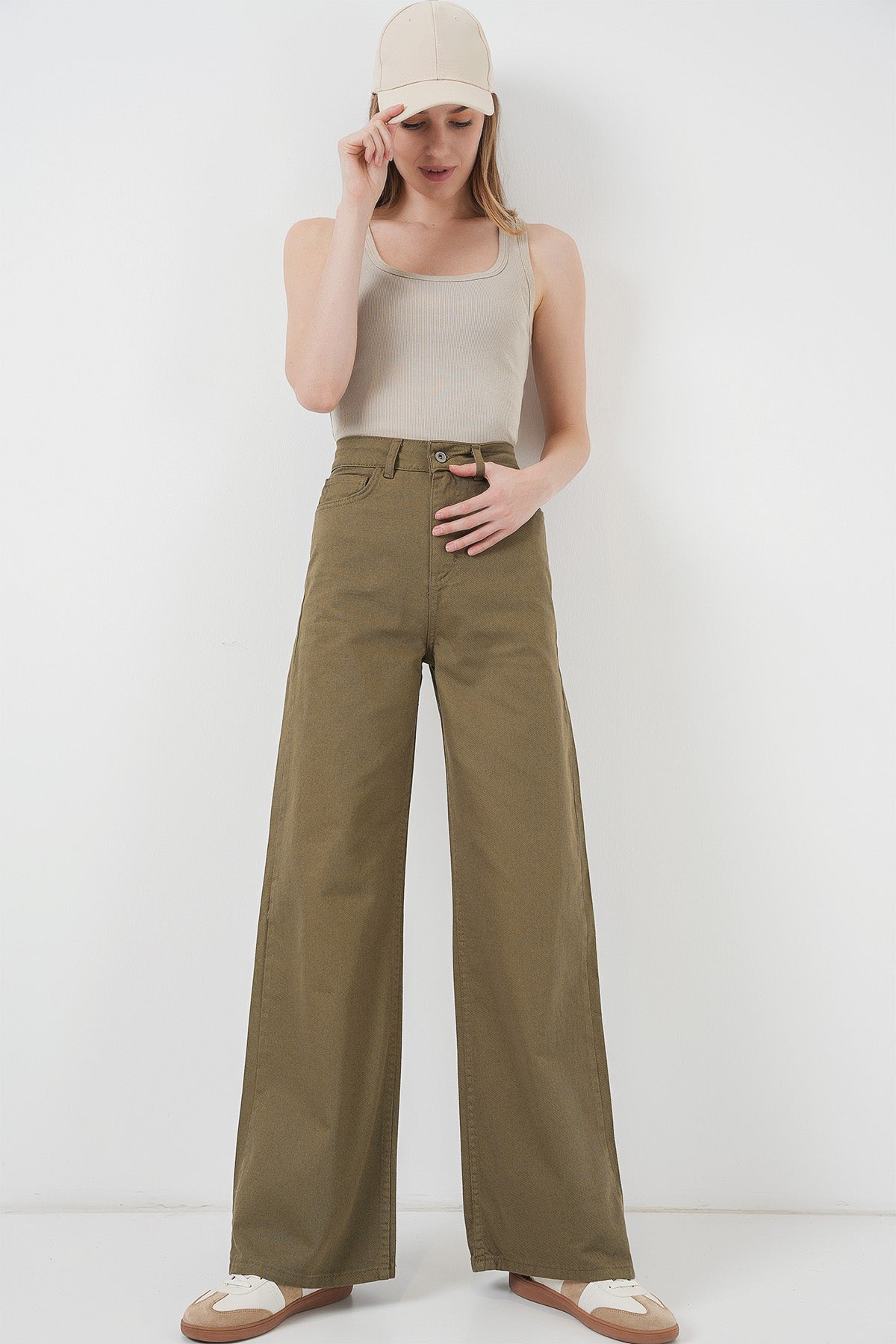 Khaki Women Pants