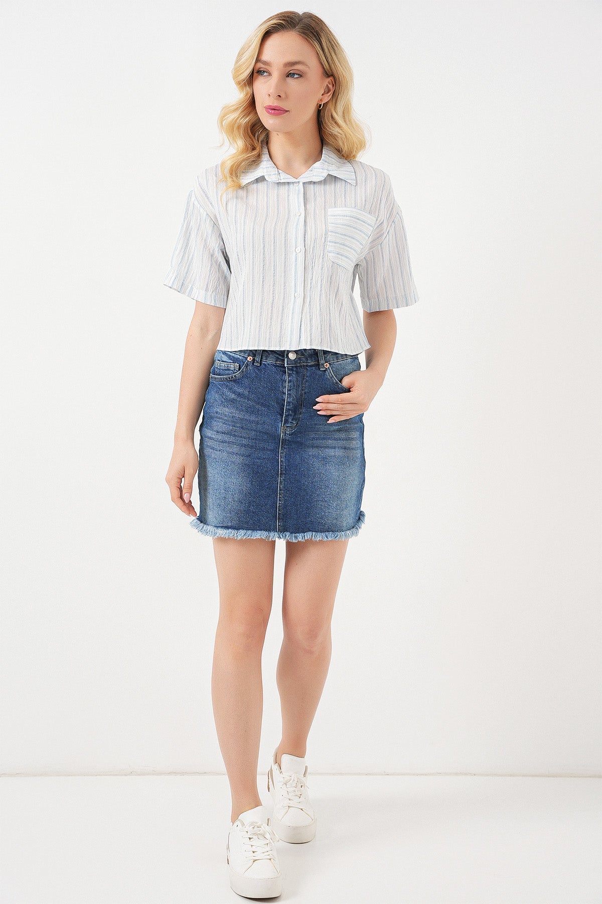 Light Blue Women Shirt