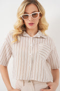 Beige Women Shirt