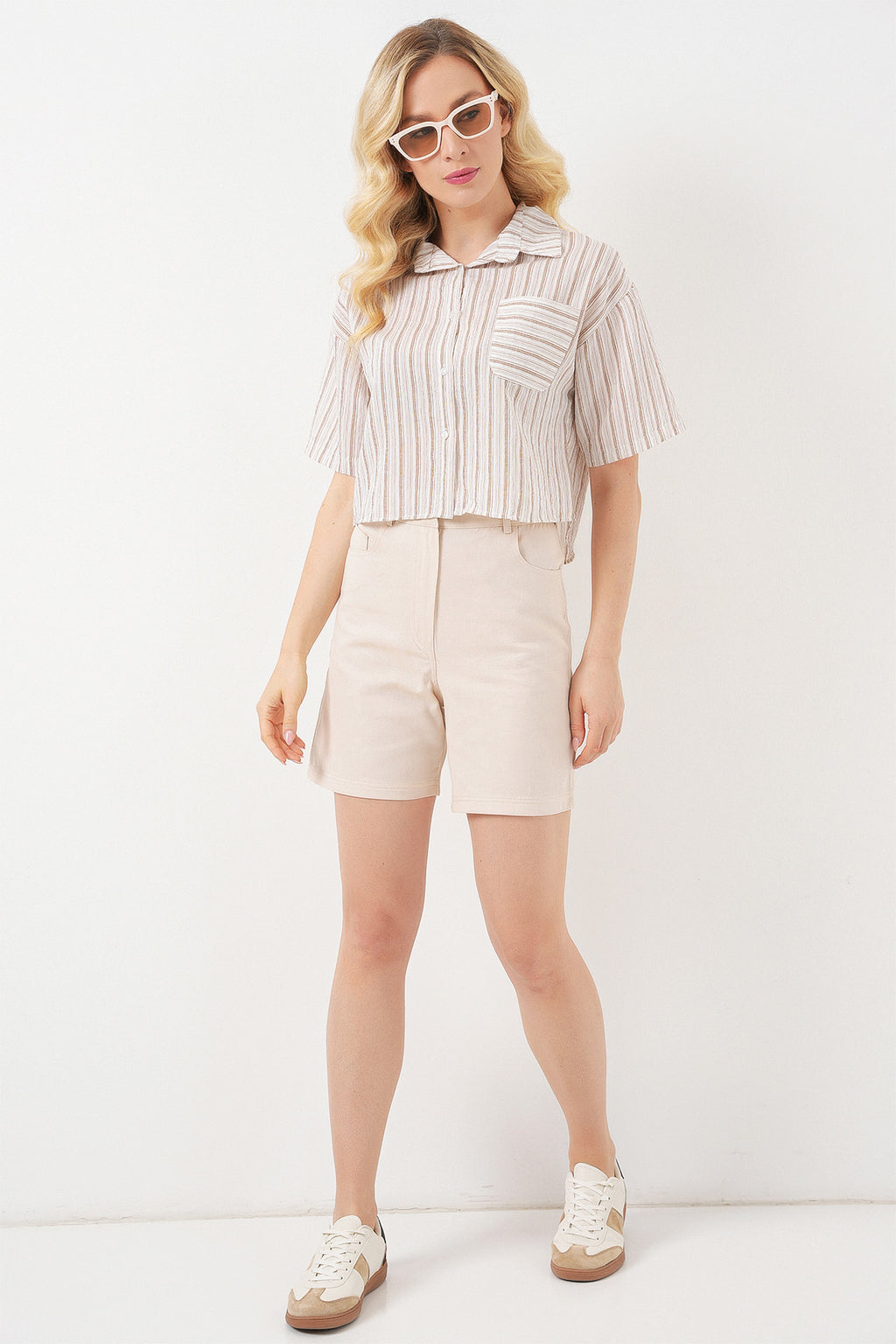 Beige Women Shirt