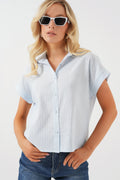 Light Blue Women Shirt