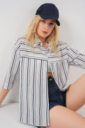 Navy Blue Women Shirt
