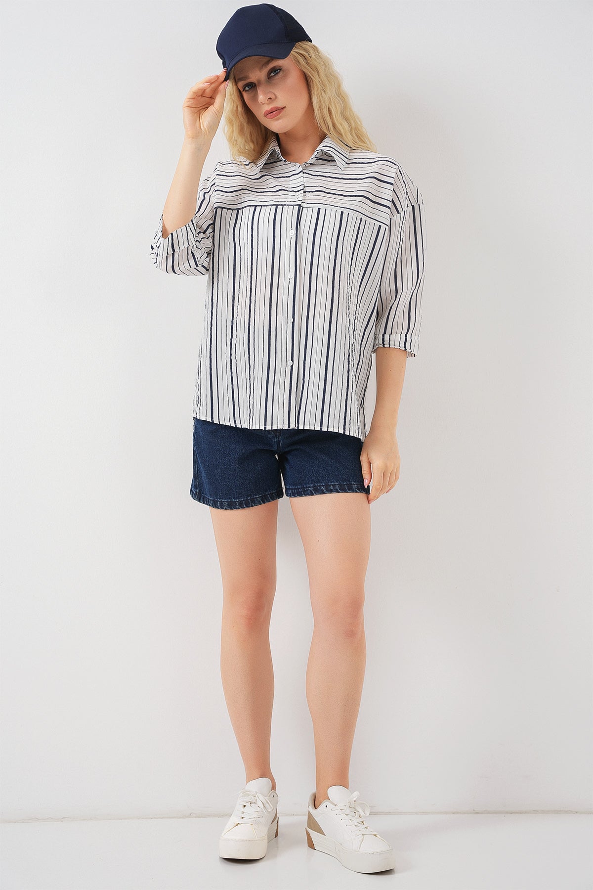 Navy Blue Women Shirt