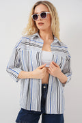 Navy Blue Women Shirt