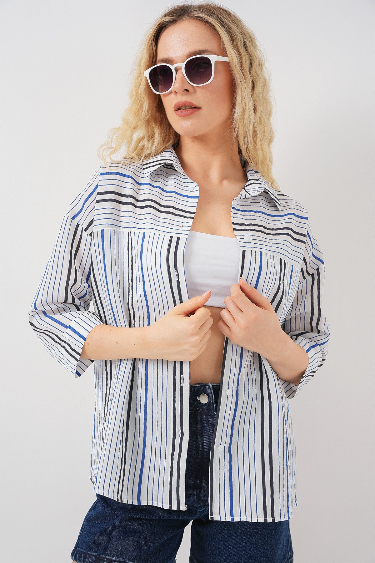 Navy Blue Women Shirt