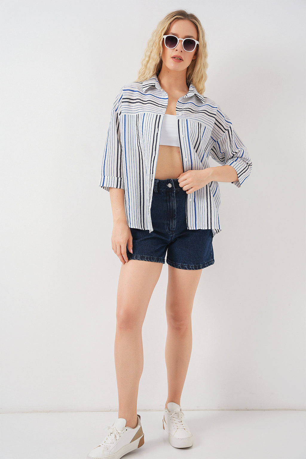 Navy Blue Women Shirt